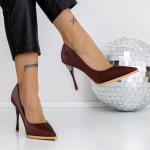 Pantofi Stiletto 3DC27 Visiniu » MeiMei.Ro