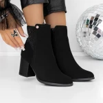 Botine Dama cu Toc gros 3ZYT1 Negru » MeiMei.Ro