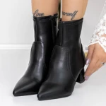 Botine Dama cu Toc gros 3ZYT2 Negru » MeiMei.Ro