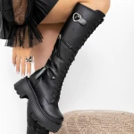 Cizme Dama cu Platforma 3WL18 Negru » MeiMei.Ro