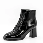 Botine Dama cu Toc gros 6612 Negru » MeiMei.Ro