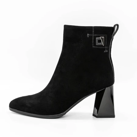 Botine Dama cu Toc gros K5826-5049C Negru » MeiMei.Ro