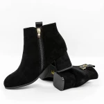 Botine Dama cu Toc gros 5251 Negru » MeiMei.Ro