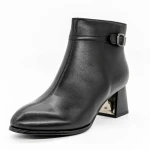 Botine Dama cu Toc gros 616770 Negru » MeiMei.Ro