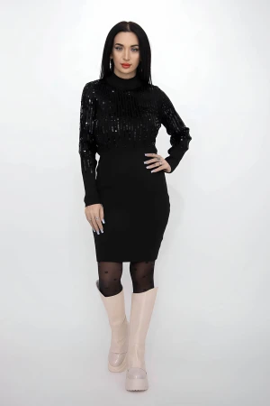 Pulover Dama 50069 Negru » MeiMei.Ro