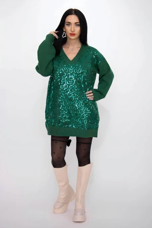 Pulover Dama 50061 Verde » MeiMei.Ro