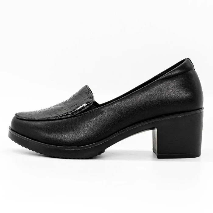 Pantofi cu Toc gros 1583-10 Negru » MeiMei.Ro