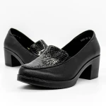 Pantofi cu Toc gros 1583-10 Negru » MeiMei.Ro