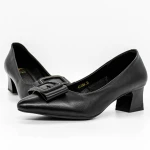 Pantofi cu Toc gros 611706 Negru » MeiMei.Ro