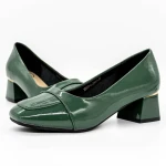 Pantofi cu Toc gros TP377-1 Verde » MeiMei.Ro