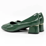 Pantofi cu Toc gros TP377-1 Verde » MeiMei.Ro