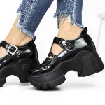 Pantofi cu Platforma 3WL88 Negru » MeiMei.Ro