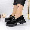 Pantofi Casual Dama 3WL139 Negru Catifea | Mei
