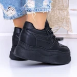 Pantofi Sport Dama cu Platforma 3WL162 Negru » MeiMei.Ro