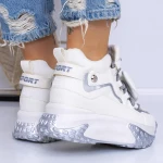 Pantofi Sport Dama cu Platforma 3YJA5 Alb » MeiMei.Ro