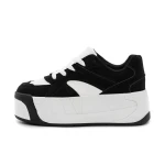 Pantofi Sport Dama cu Platforma 3XJ113 Negru-Alb » MeiMei.Ro