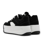 Pantofi Sport Dama cu Platforma 3XJ113 Negru-Alb » MeiMei.Ro