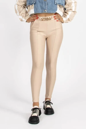 Pantaloni Dama A375V Bej » MeiMei.Ro