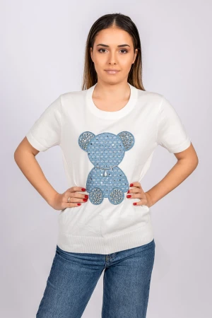 Bluza Dama VMC5538 Alb » MeiMei.Ro