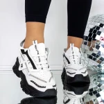 Sneakers dama 3WL180 Negru-Alb » MeiMei.Ro