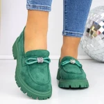 Pantofi Casual Dama 3LN2 Verde » MeiMei.Ro