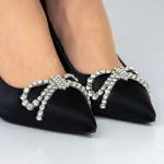 Pantofi cu Toc gros 3XKK71 Negru » MeiMei.Ro