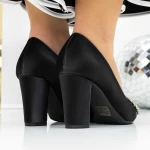 Pantofi cu Toc gros 3XKK71 Negru » MeiMei.Ro