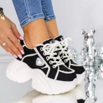 Pantofi Casual Dama 3SJN39 Negru » MeiMei.Ro