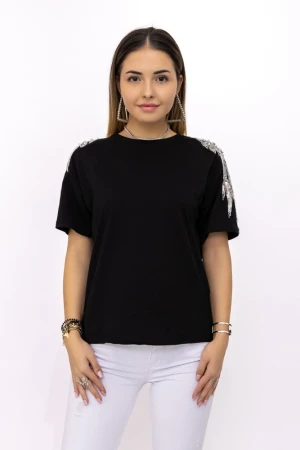 Tricou dama SC133 Negru Kikiriki