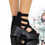 Sandale cu Platforma 3WL131 Negru » MeiMei.Ro