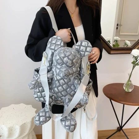 Rucsac Dama 6483 Argintiu Mei