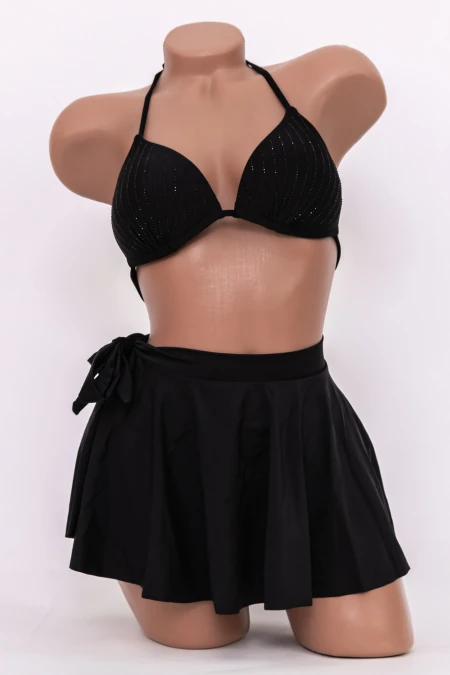 Costum de Baie Dama 3 Piese F228 Negru » MeiMei.Ro