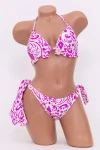 Costum de Baie Dama 3 Piese F89 Alb-Roz | Meina