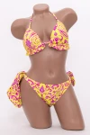 Costum de Baie Dama 3 Piese F89 Galben-Roz | Meina