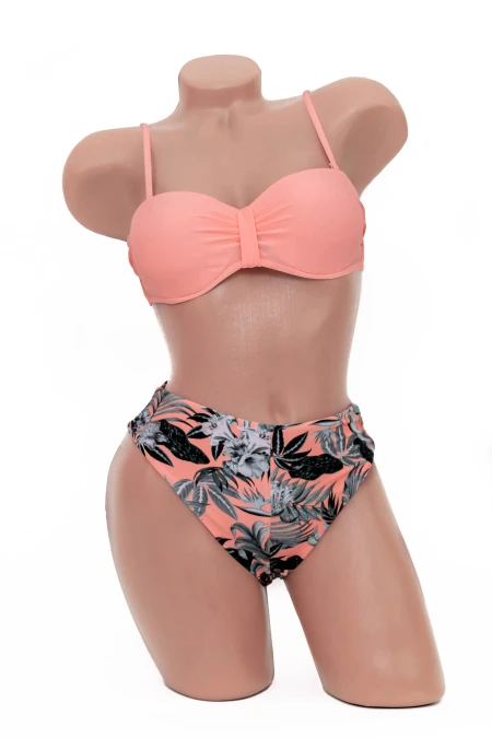 Costum de Baie Dama 2 Piese H25 Somon » MeiMei.Ro