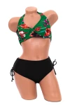 Costum de Baie Dama 2 Piese L330 Verde-Negru | Meina