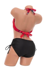 Costum de Baie Dama 2 Piese L330 Rosu-Negru » MeiMei.Ro