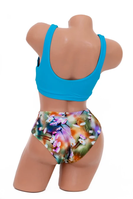 Costum de Baie Dama 2 Piese K01 Albastru » MeiMei.Ro