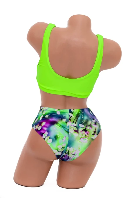 Costum de Baie Dama 2 Piese K01 Verde-XXX » MeiMei.Ro