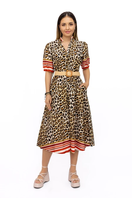 Rochie Dama H1985-C12 Leopard » MeiMei.Ro