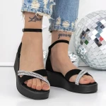 Sandale Dama cu Platforma 3GZ61 Negru » MeiMei.Ro