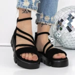 Sandale Dama cu Platforma 3HXS62 Negru » MeiMei.Ro