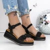 Sandale Dama cu Platforma 3GZ58 Negru | Mei