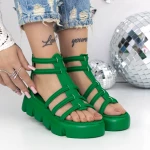 Sandale Dama cu Platforma 3HXS70 Verde » MeiMei.Ro