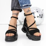 Sandale Dama cu Platforma 3WL259 Negru » MeiMei.Ro