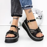 Sandale Dama cu Platforma 3WL217 Negru » MeiMei.Ro