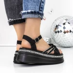 Sandale Dama cu Platforma 3WL217 Negru » MeiMei.Ro