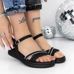 Sandale Dama cu Talpa Joasa 3AW293 Negru » MeiMei.Ro