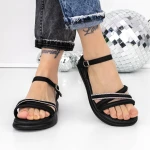 Sandale Dama cu Talpa Joasa 3AW293 Negru » MeiMei.Ro