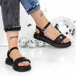 Sandale Dama cu Talpa Joasa 3AW292 Negru » MeiMei.Ro